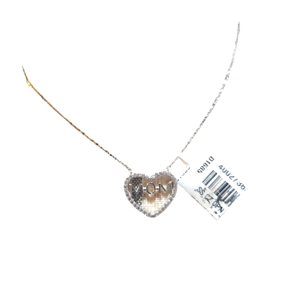 STELLA ROSA LONDON Women Sterling Silver MOM Heart Shape Pendant Necklace - Picture 1 of 8